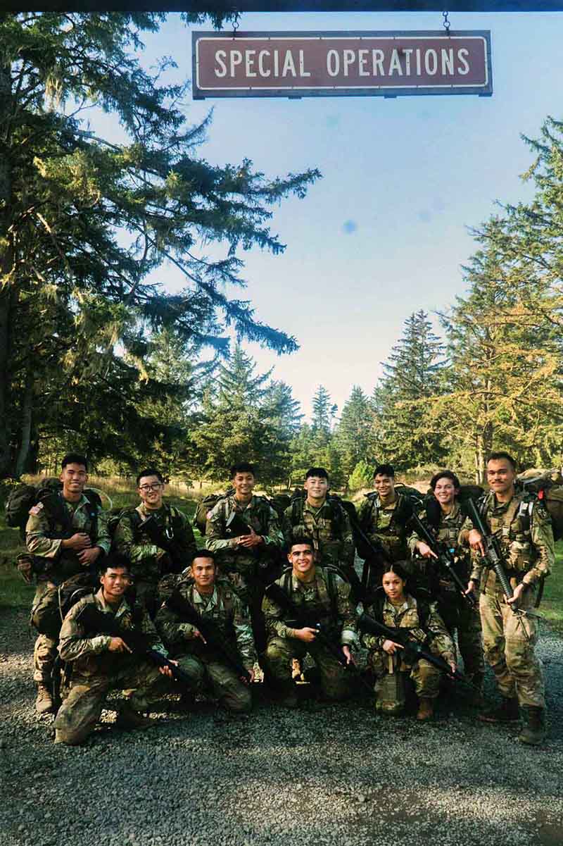 UOG ROTC cadets at training