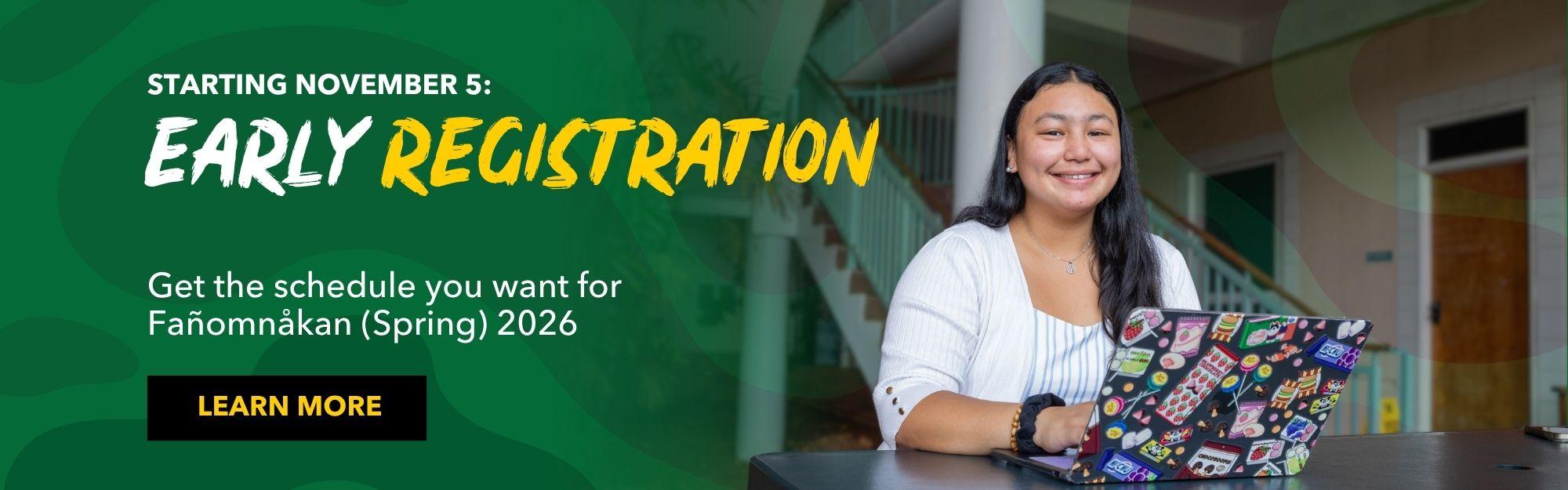 Get the schedule you want for Spring 2026