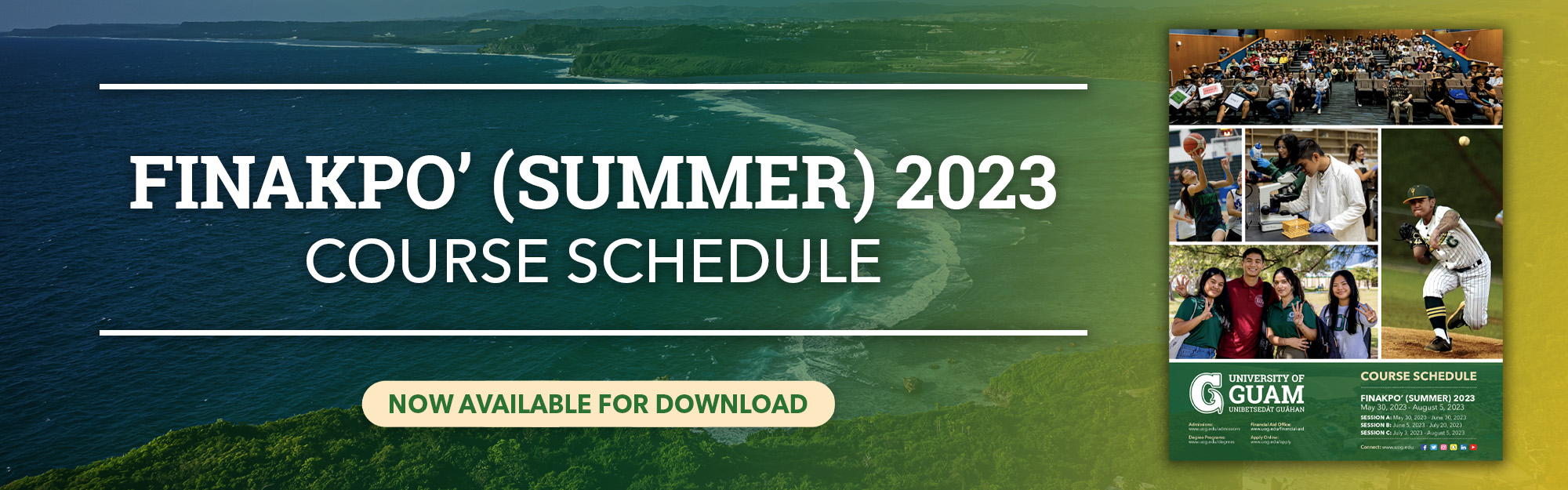 Finakpo' (Summer) 2023 Course Schedule is now available!