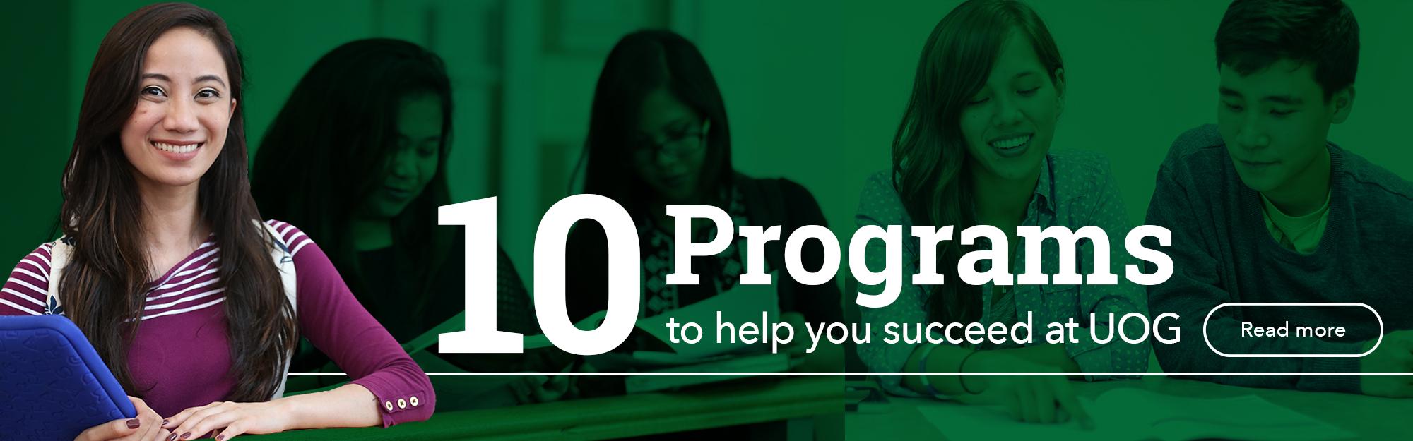 10 programs to help you succeed at UOG