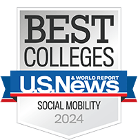 US News and World Report Best Colleges badge for Social Mobility 2023-2024