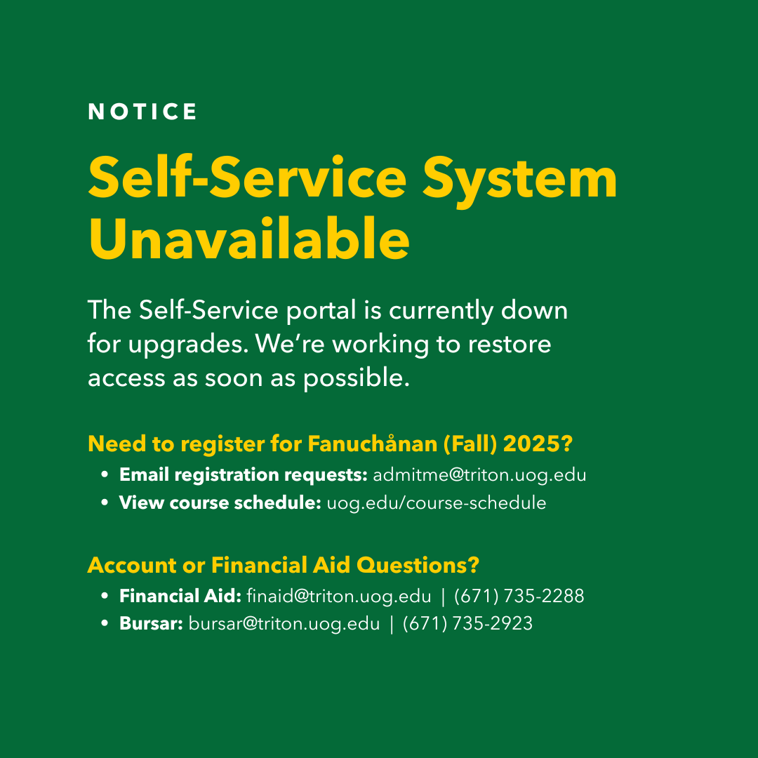 Notice: Self-Service System Unavailable. The Self-Service portal is currently down for upgrades. We’re working to restore access as soon as possible.