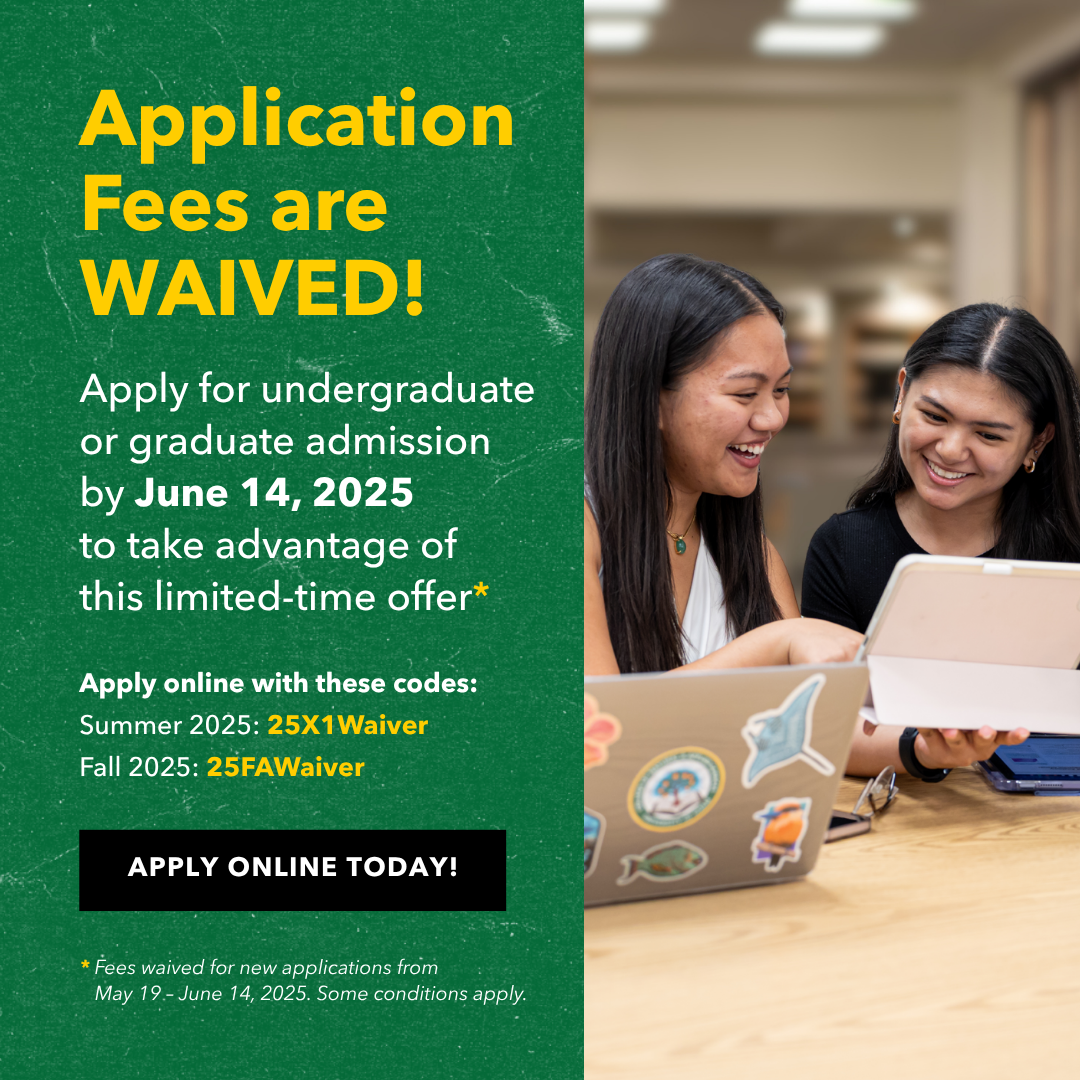 Application Fees are WAIVED! Apply for admission by June 14th!