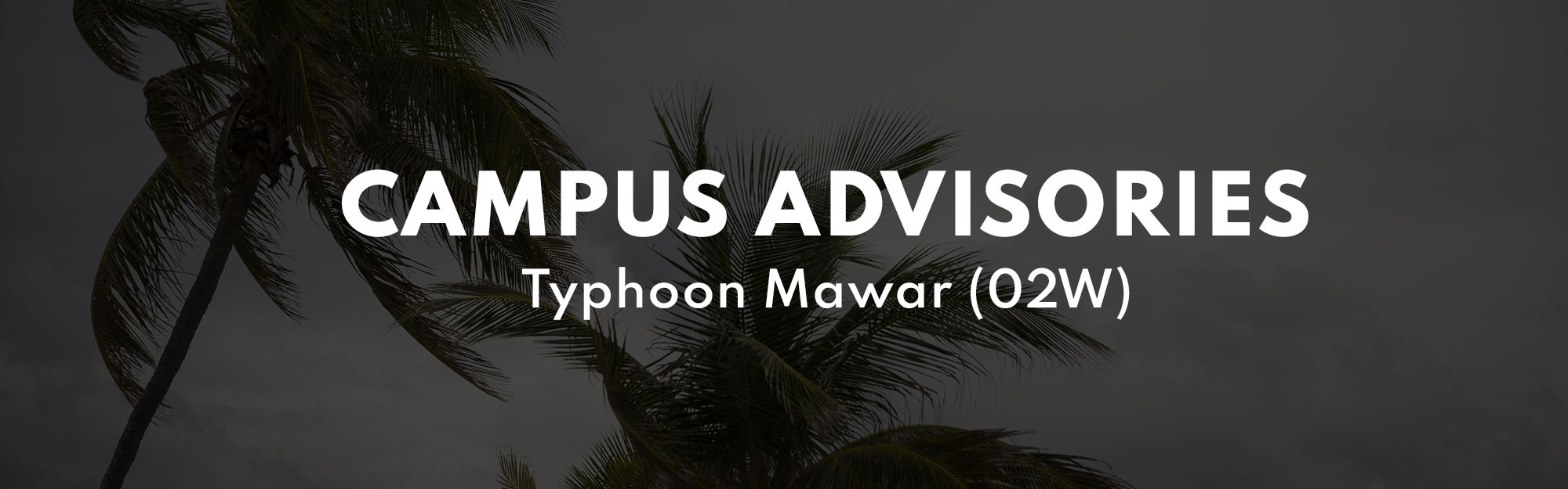 Campus Advisory banner