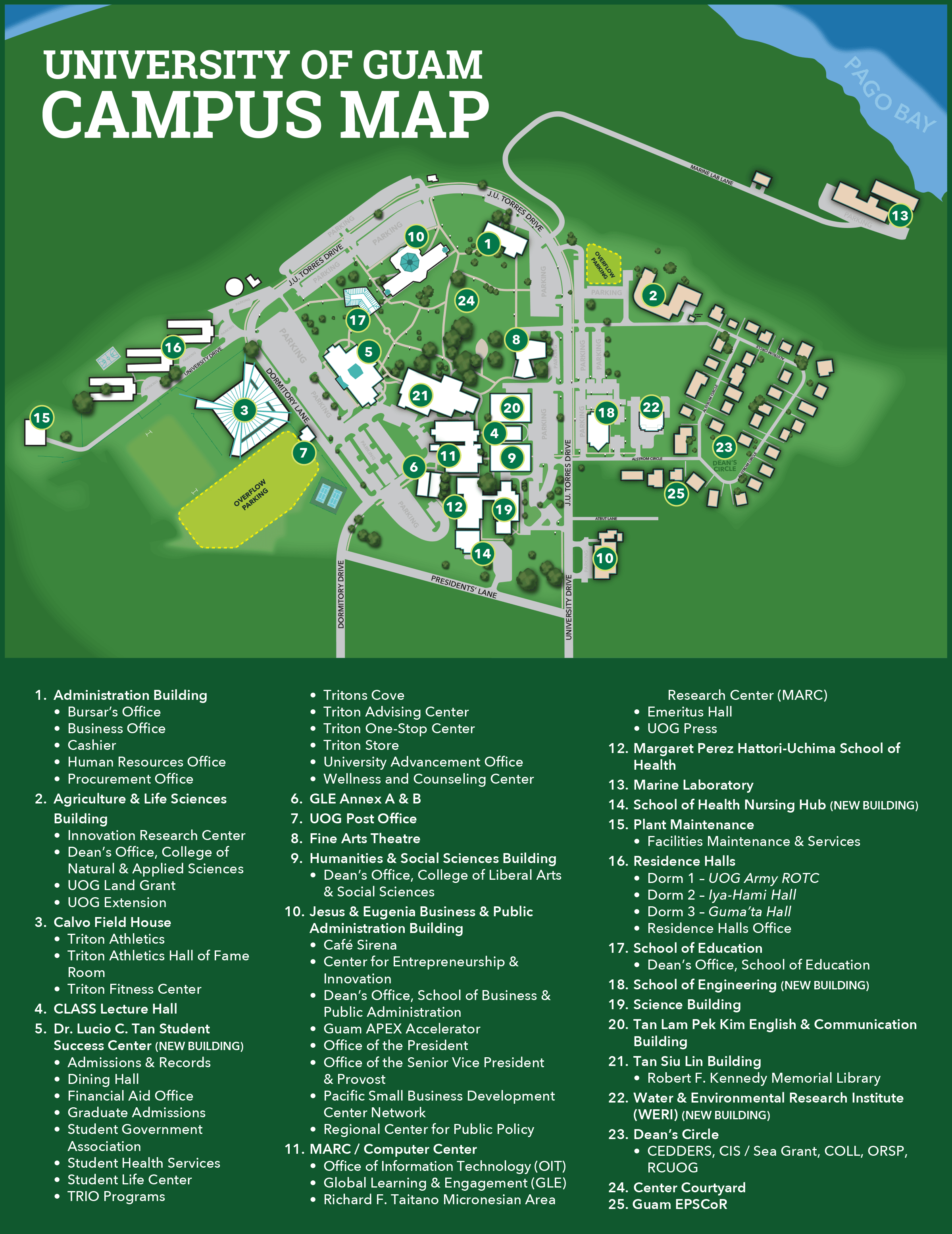 University of Guam Campus Map