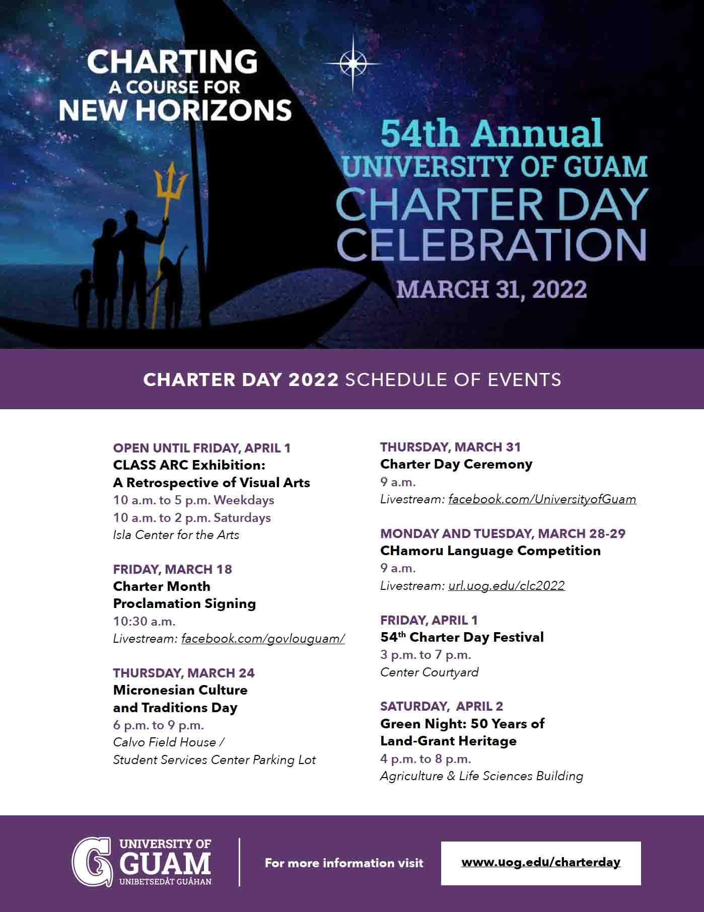 2022 charter day schedule 2