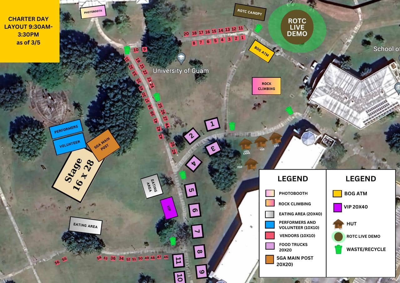 Charter Day Event Map