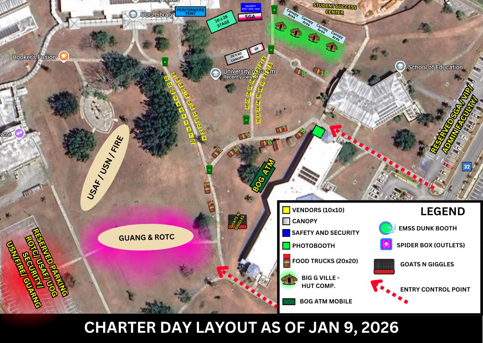 Charter Day Event Map
