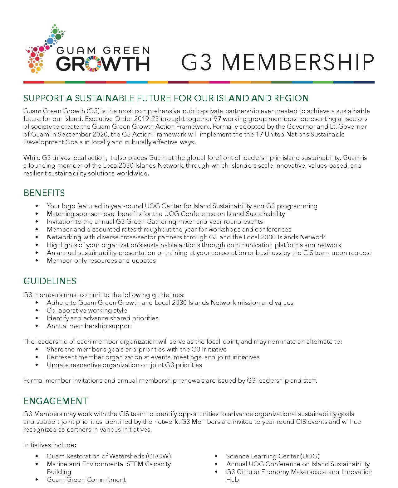 g3 membership info