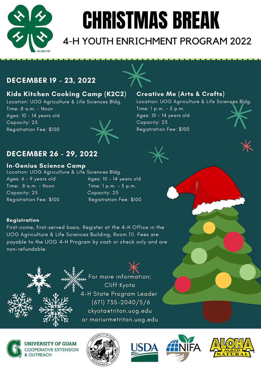 4H Christmas Break Program Poster