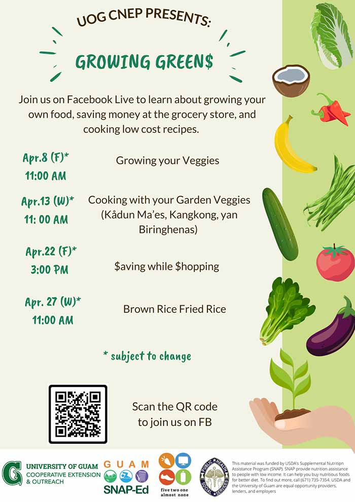 UOG CNEP Virtual Workshop: Cooking With Your Garden Veggies
