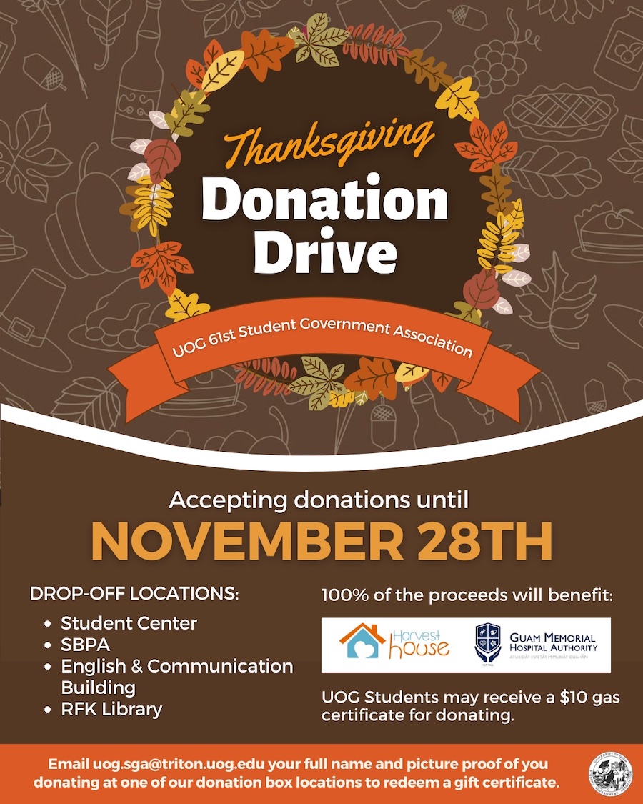 SGA Thanksgiving donation drive