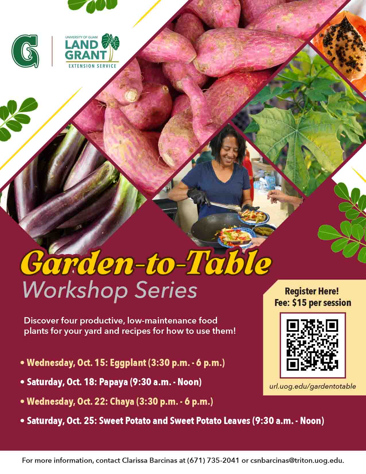 Garden to Table Workshop flyer