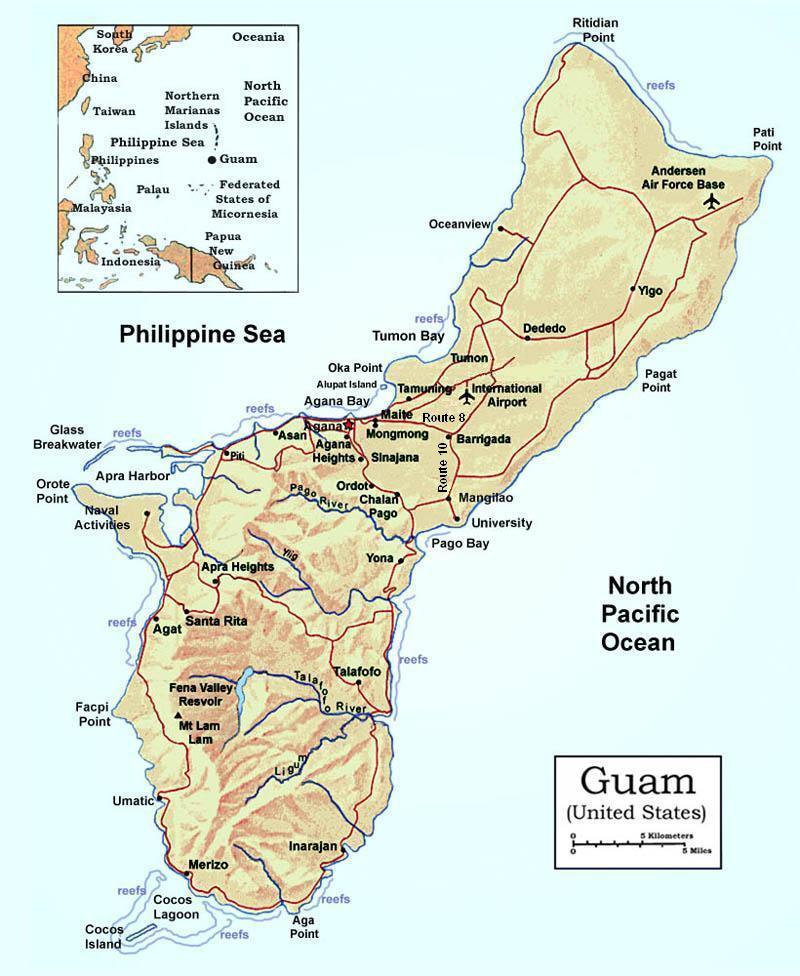 guam map