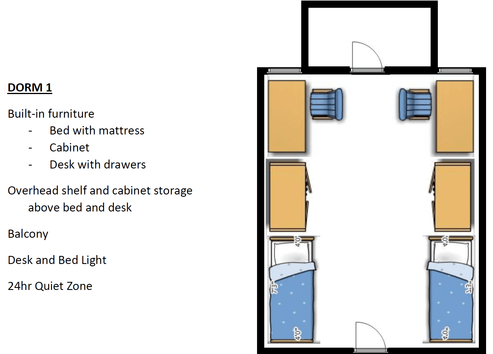Dorm 1 layout