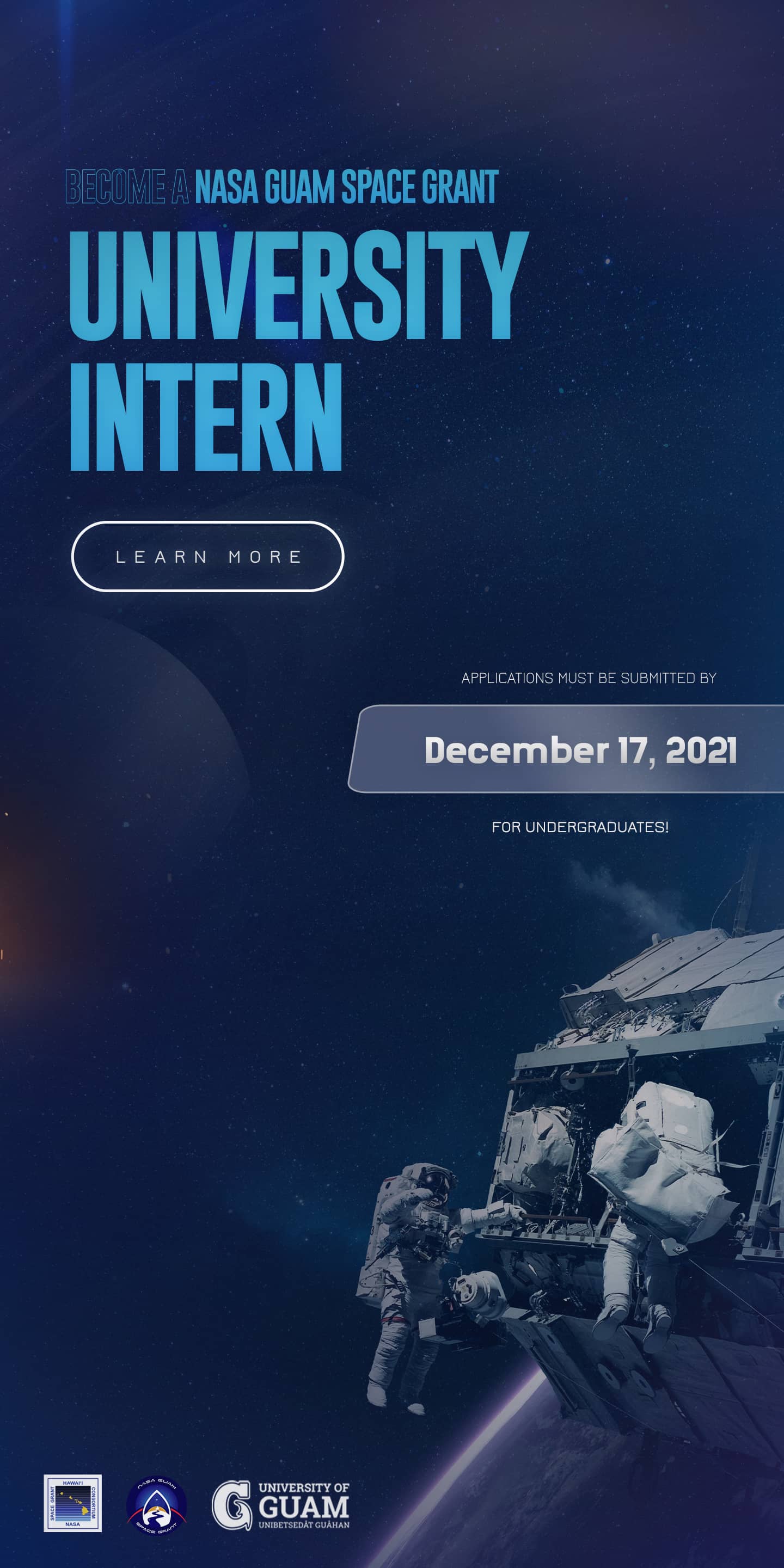 Apply to Become A NASA Guam Space Grant Intern!