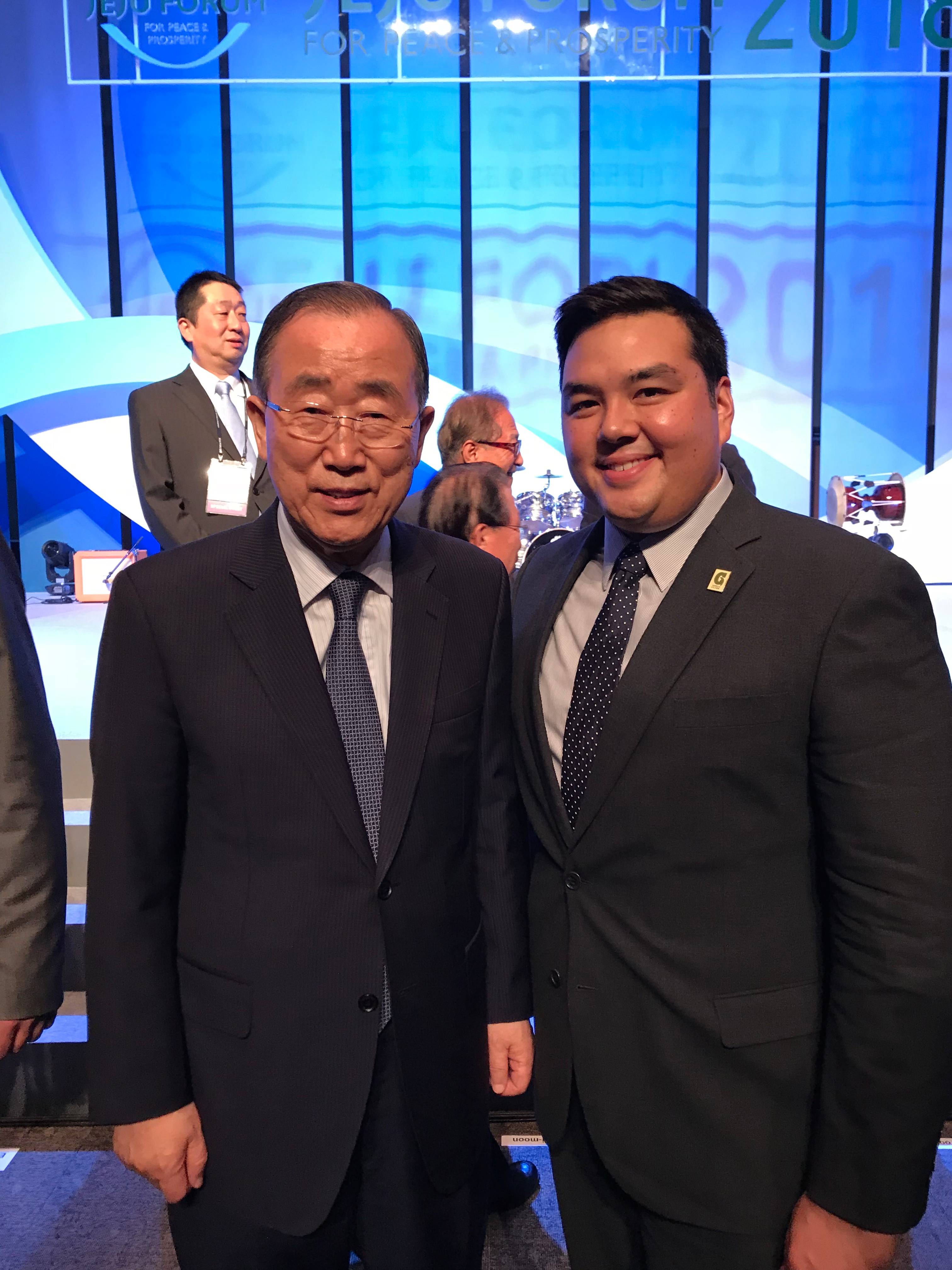 Austin Shelton and Ban Ki-moon