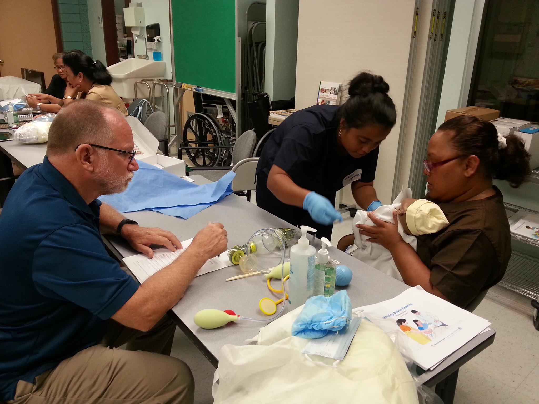 James Finch training nurses from Pohnpei
