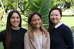 Danielle Concepcion, Monique Nakamura, and Brooke Pangelinan have been accepted into prestigious doctoral programs in the U.S. mainland.