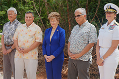 The University of Guam, government and military officials, and community stakeholders gathered for a site dedication for the proposed Guam Cultural Repository