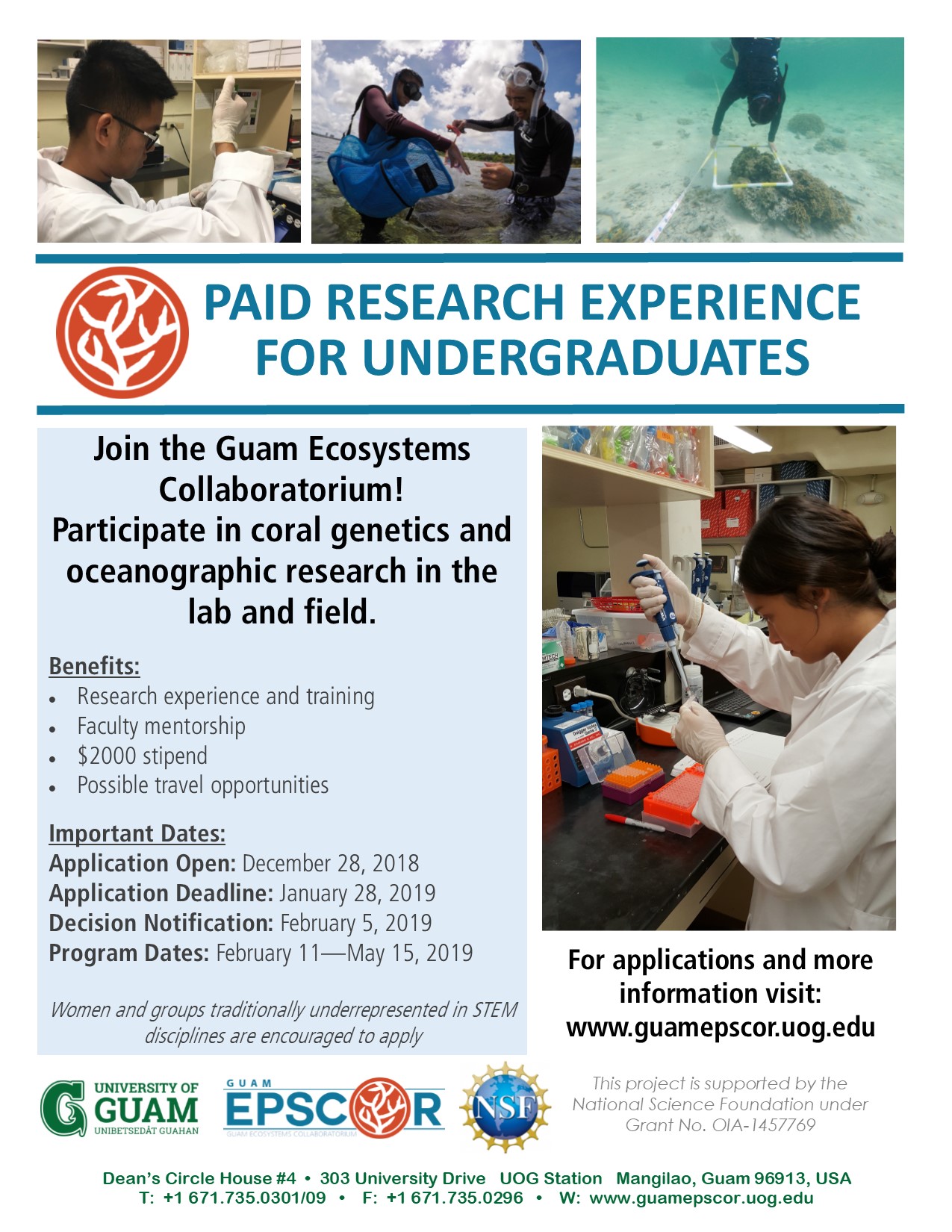 Guam EPSCoR's Student Research Experience Program
