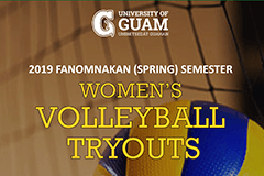 2019 Fanomnakan (Spring) Semester Volleyball Tryouts begin Saturday, February 2.