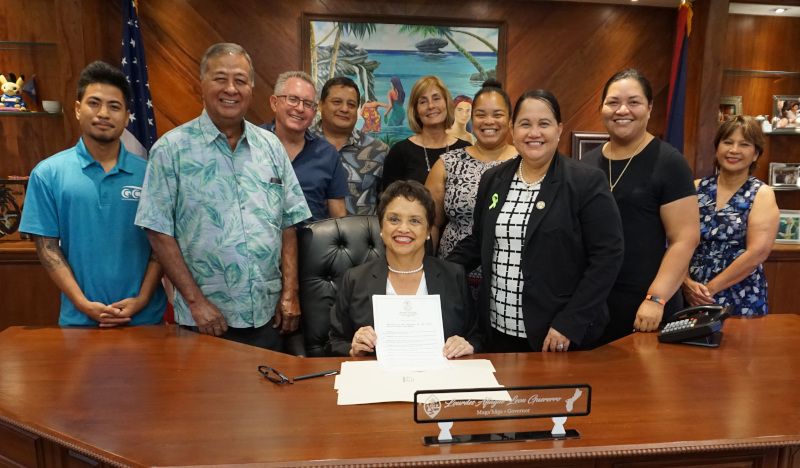 Gov. Lou Leon Guerrero with the Guam Aquacultural Task Force