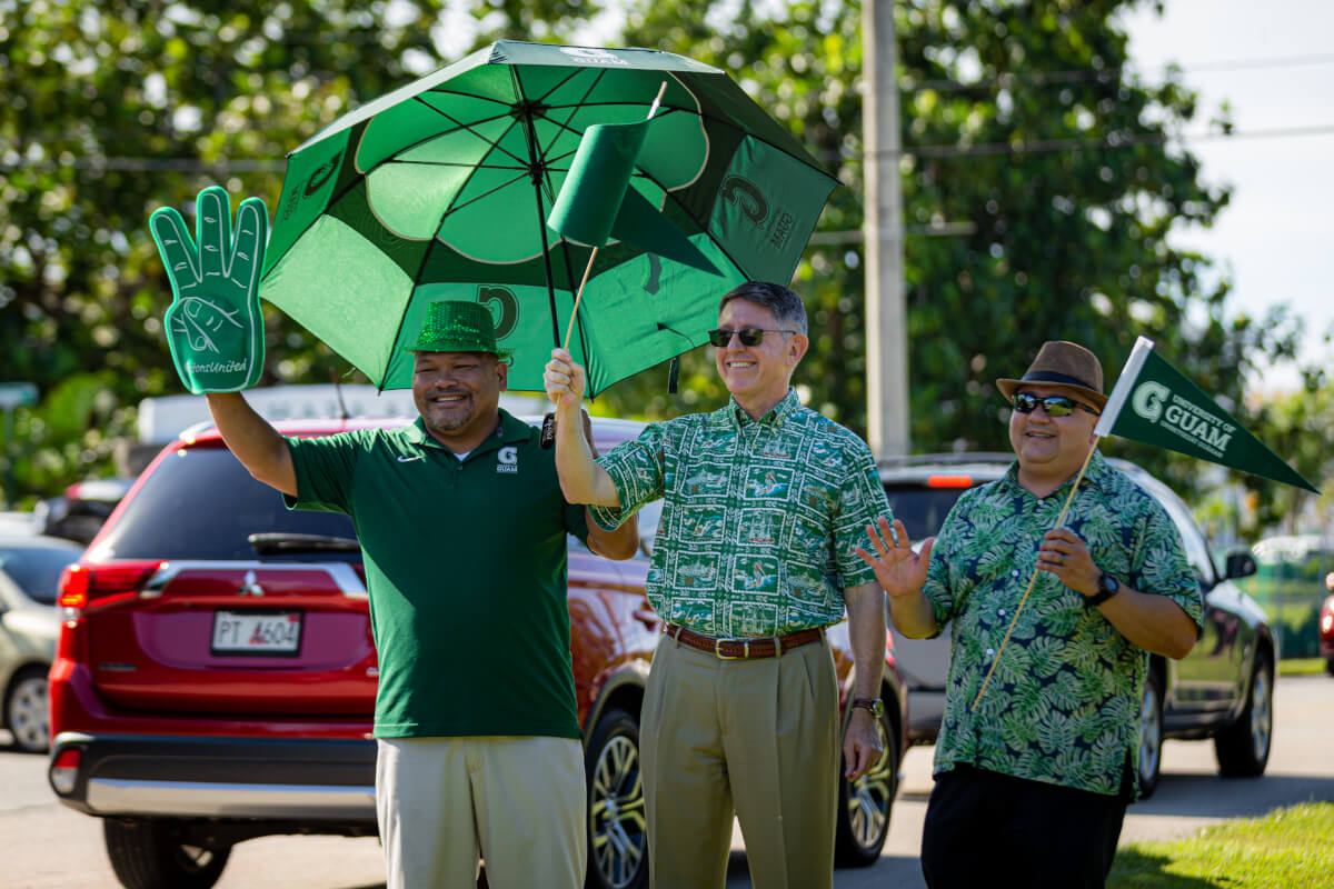 Welcome wave greeting students 