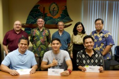 Brown and Caldwell awarded five $1,000 scholarships to University of Guam pre-engineering and environmental science students today.