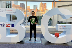 UOG sophomore Nilo Espinoza at the Supercomputing18 conference in November in Texas