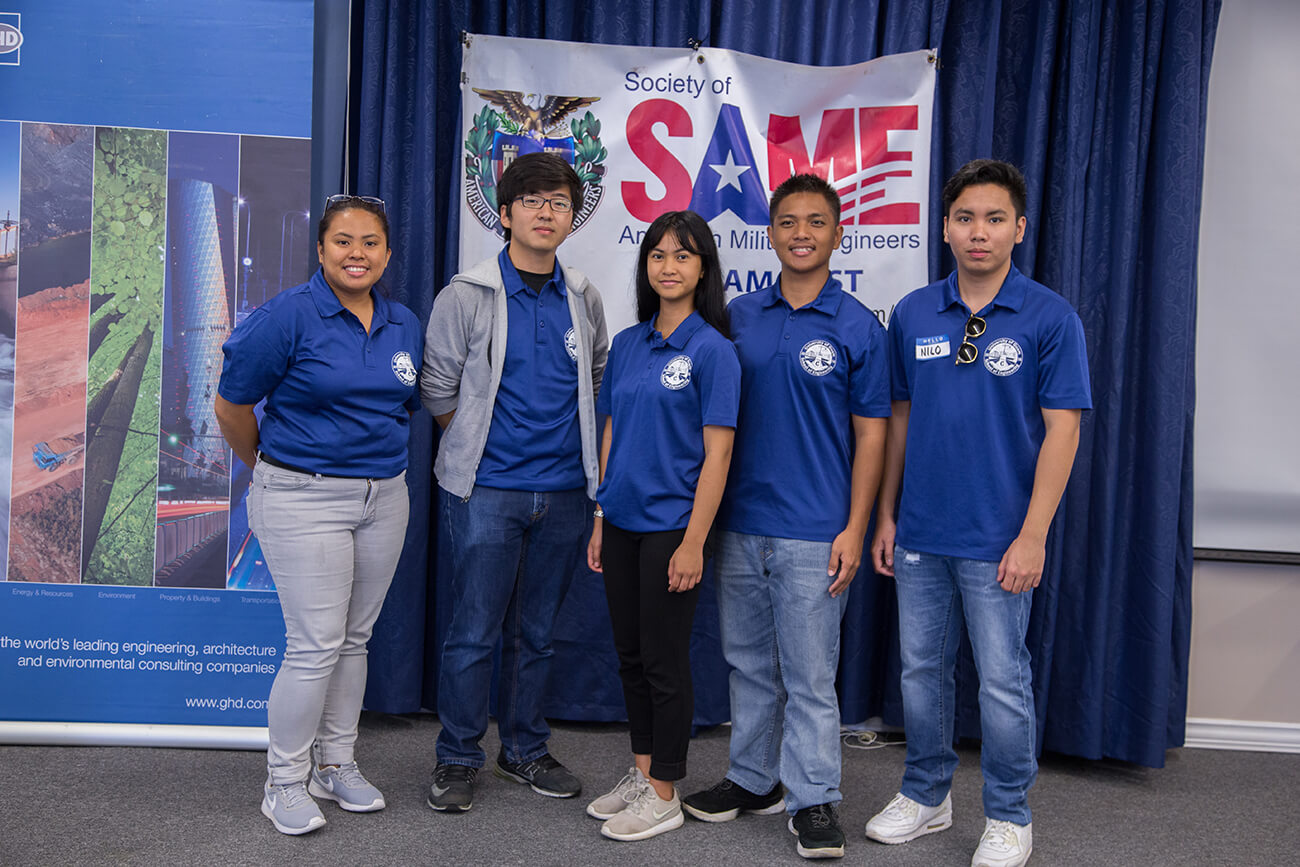 Nilo Espinoza, right, with his fellow student SAME members.