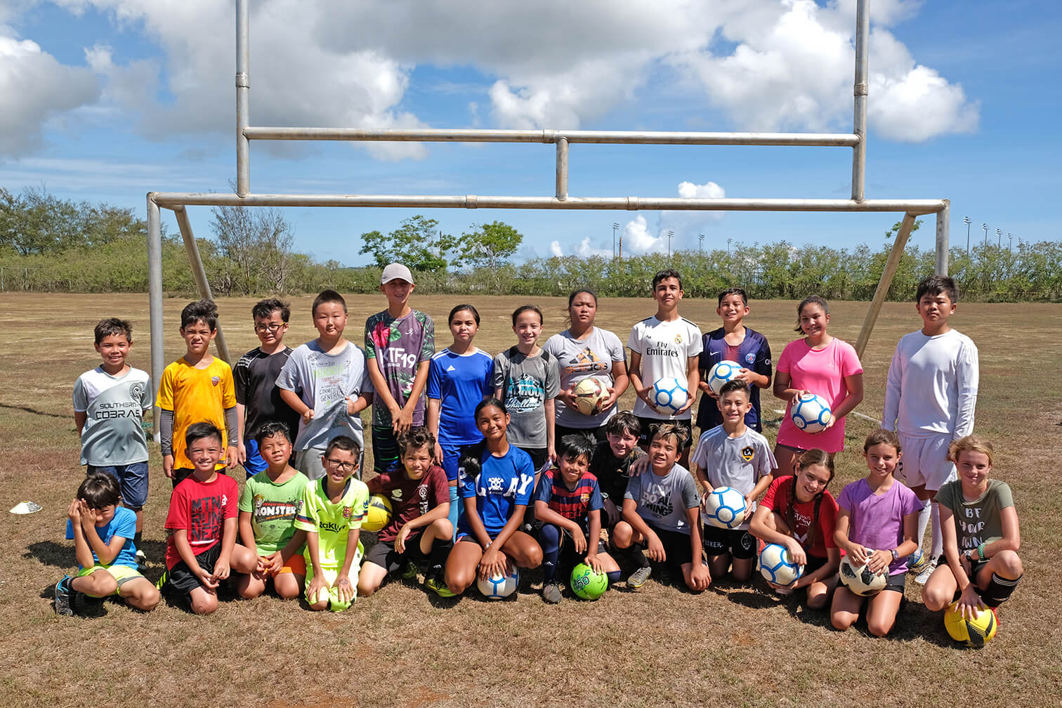 UOG Co-ed soccer camp group