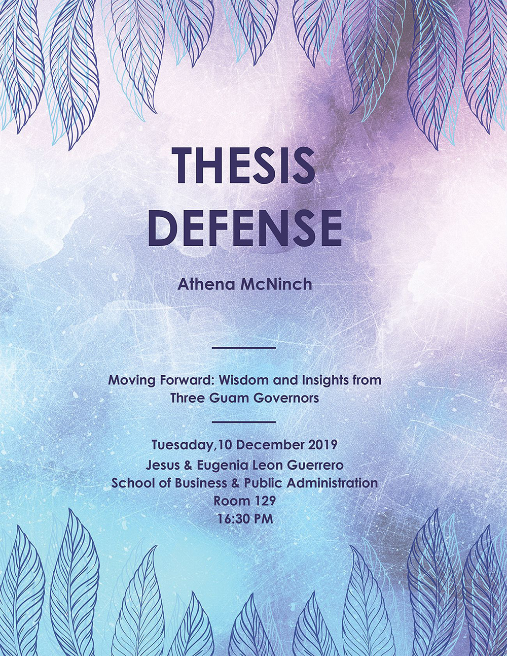 thesis defense invitation card