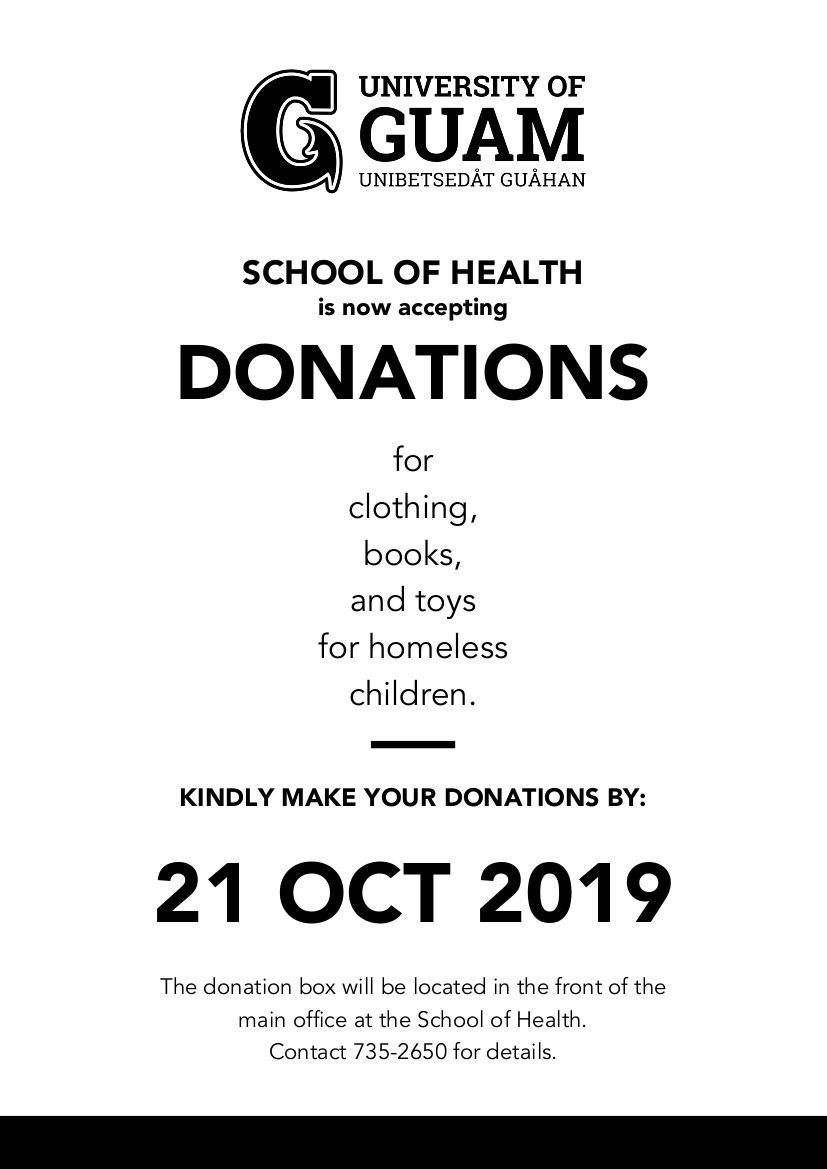 SOH Donations flyer