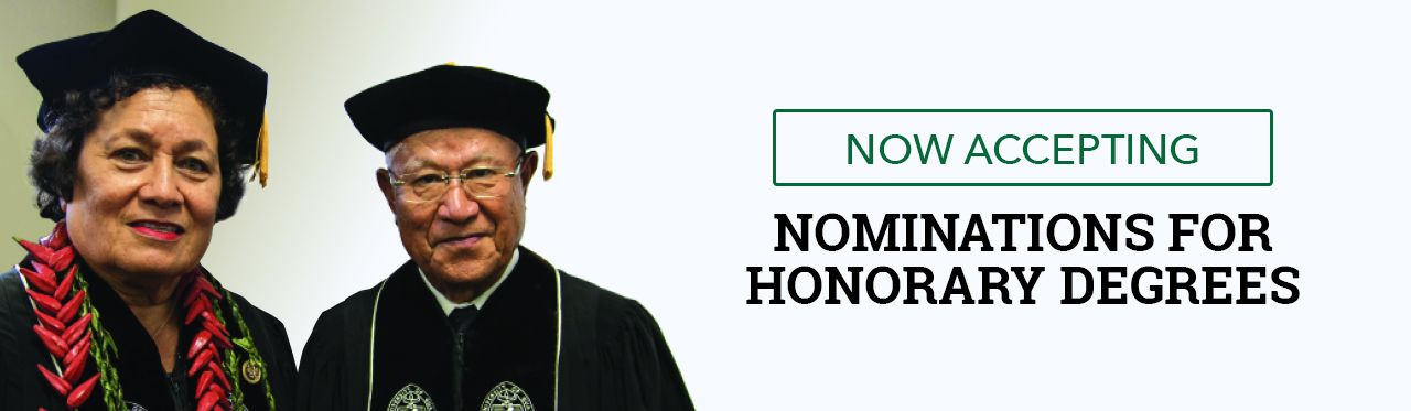 Click here to nominate honorary degree candidates