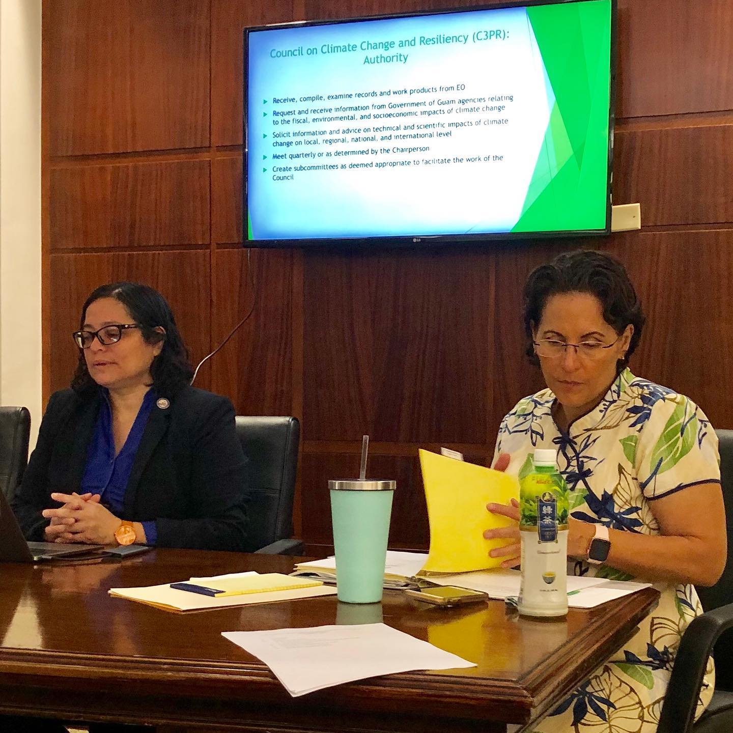 Sabina Perez shares an overview of the council’s mandates at the Guam Legislature