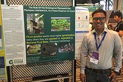 Jeried Calaor, a master's biology student at the University of Guam, presented his thesis work in Thailand on the threatened Mariana fruit bat.