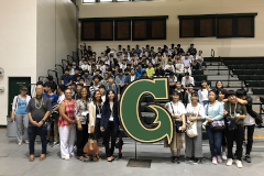 UOG's English Adventure Program and Chiba Eiwa High School take group photo together