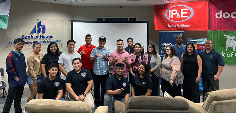 The Entrepreneur Society at the University of Guam at Startup Weekend Micronesia in Guam.