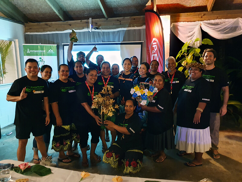 PMBA students Christina Thai and Jenna Leon Guerrero at Startup Weekend Micronesia in Kosrae.