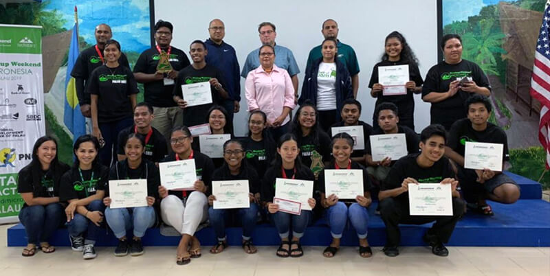 PMBA students Kylene Hsieh and Erica Pangelinan led the Startup Weekend Micronesia event in Palau.