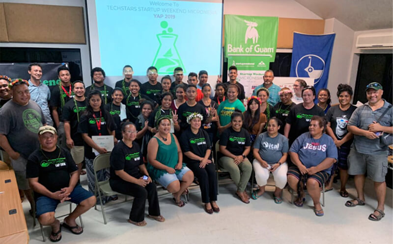 PMBA students David Kamai and Cheery Yeban led Startup Weekend Micronesia in Yap.