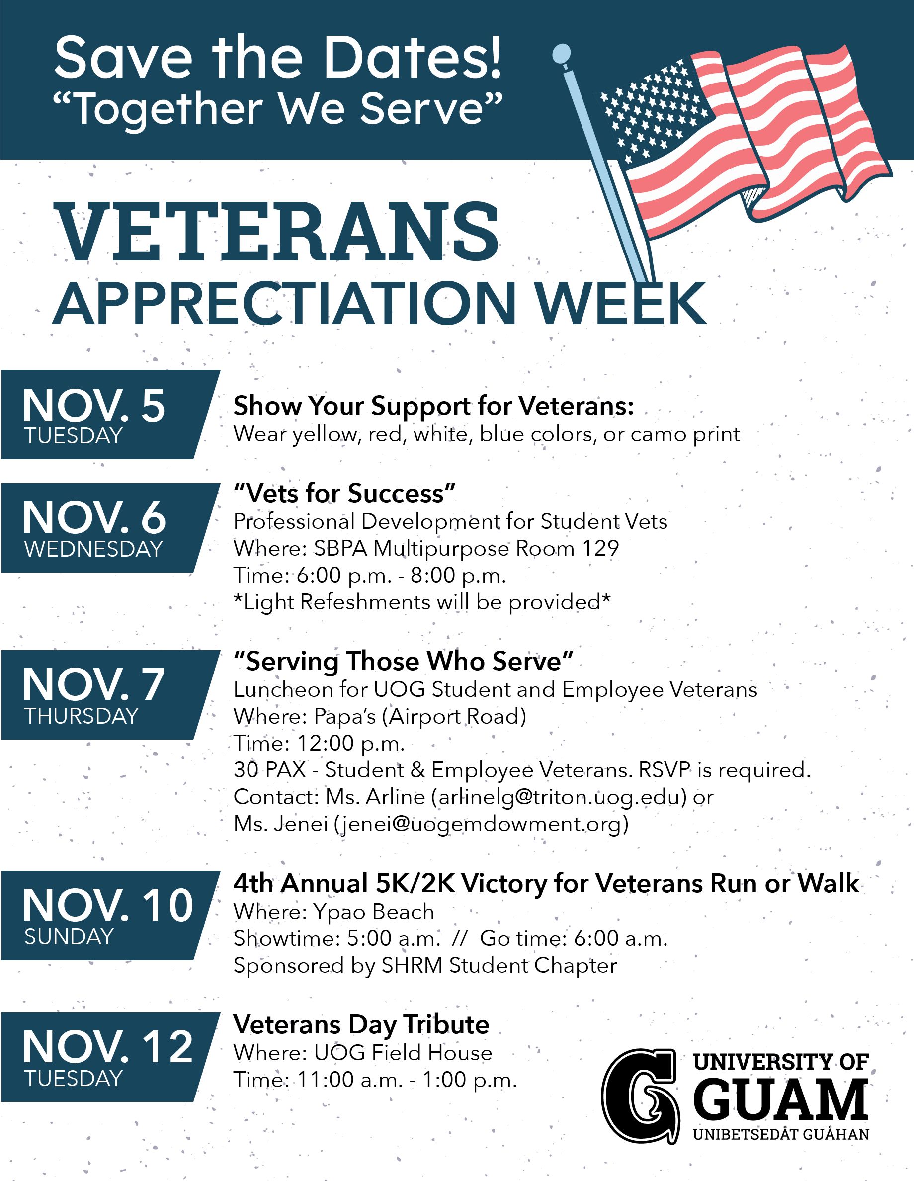 Veterans Appreciation Week Flyer