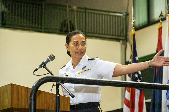 Major General Esther J.C. Aguigui, the adjutant general of the Guam National Guard.