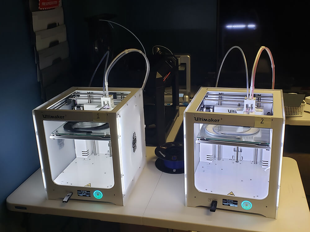 The university has three 3D printers in production making face shield pieces.