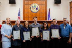 Three accounting students received a legislative resolution