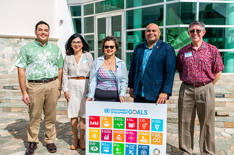 CIS and UOG Leadership with the Lt. Governor and Governor of Guam