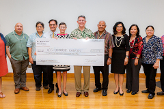 UOG President Thomas W. Krise and his wife, Patricia, invested to help students complete degrees.