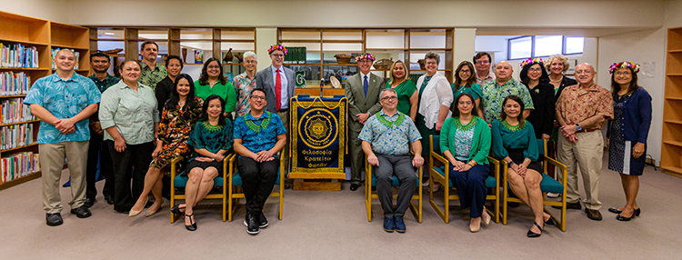 Administrator and faculty members of the UOG Chapter of Phi Kappa Phi