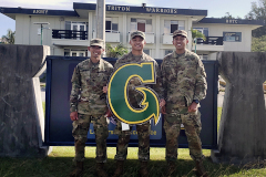 UOG ROTC Cadets post in front of ROTC Building